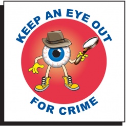 Keep An Eye Out For Crime Temporary Tattoo (Stock)